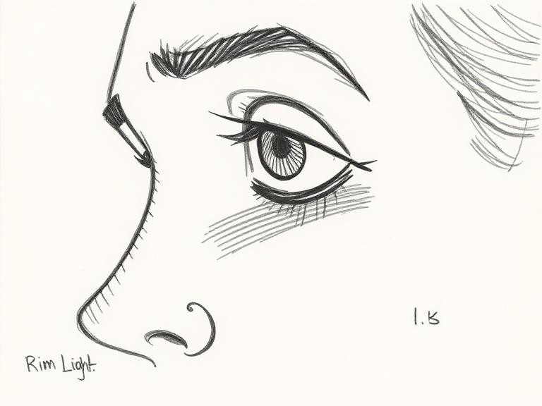 Storyboard panel 1.4, close-up, drawn as a pencil board