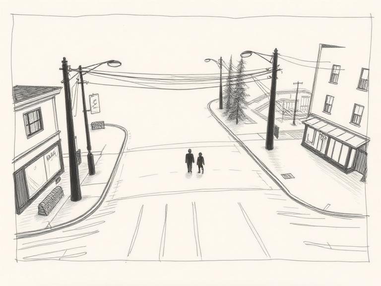 Storyboard panel 2.2, wide shot, drawn as a pencil board